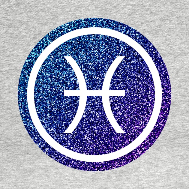 Blue Purple Glitter Zodiac - Pisces by BiscuitSnack